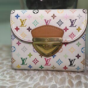 Louis Vuitton x Murakami Kaola White Multicolor Trifold Wallet M58081 Pink